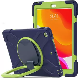 Tablettok iPad 2019 10.2 (iPad 8) - Tech-Protect X-Armor ütésálló, kitámasztható kék/zöld tablet tok