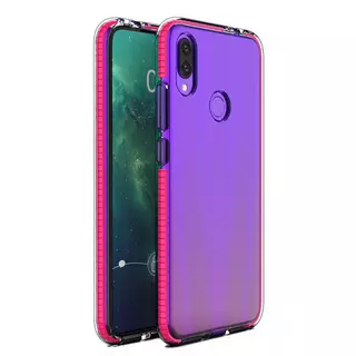 Telefontok Huawei P Smart 2019 / Honor 10 Lite - Spring átlátszó tok, hot pink kerettel