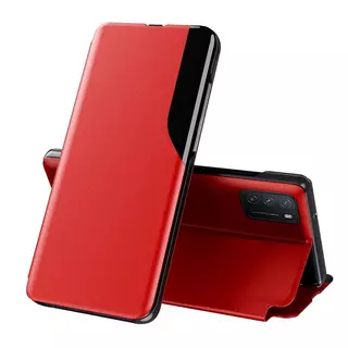 Telefontok Xiaomi Redmi 9T / Poco M3 - Eco View bőrhatású piros mágneses könyvtok