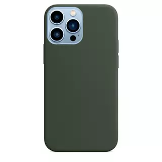 Telefontok iPhone 13 Pro - sötétzöld szilikon tok