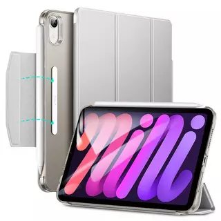 Tablettok iPad Mini 6 2021 - ESR ASCEND TRIFOLD szürke smart case tablet tok