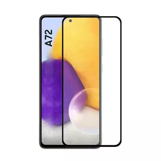 Üvegfólia Samsung Galaxy A72 / A72 5G - fekete tokbarát Slim 3D üvegfólia