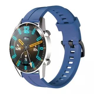 Huawei Watch GT / GT2 / GT2 Pro (46 mm) okosóra szíj - kék szilikon (22 mm)
