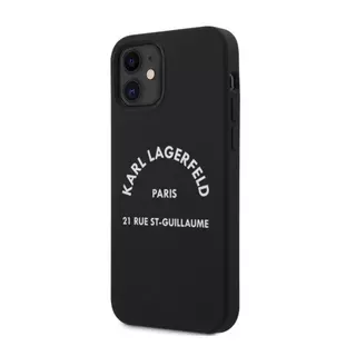 Telefontok iPhone 12 mini - Karl Lagerfeld Rue St Guillaume fekete hátlap tok