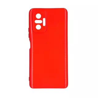 Telefontok Xiaomi Redmi Note 10 Pro / Note 10 Pro Max - Jelly piros szilikon hátlap tok (csillámos)