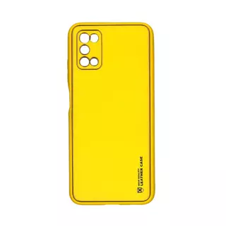 Telefontok Samsung Galaxy A03S - Forcell műbőr hátlap tok, sárga