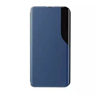 Telefontok Huawei P30 Lite - Eco View bőrhatású kék mágneses könyvtok