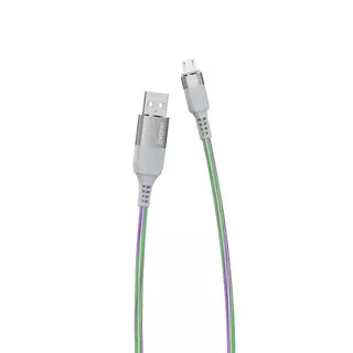 Kábel: DUDAO L9X - USB / MicroUSB világító LED adatkábel, (5A) 1m