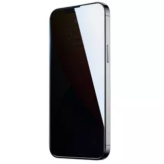 Üvegfólia iPhone 13 mini - Joyroom Knight 2.5D betekintésvédő üvegfólia fekete kerettel