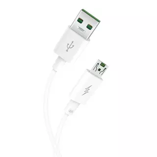 Kábel: XO NB119 - USB / MicroUSB kábel, (5A) 1m, fehér