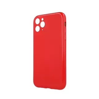 Telefontok iPhone 11 Pro - piros szilikon hátlap tok (csillámos)