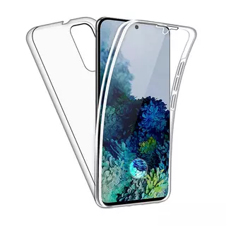 Telefontok Samsung Galaxy S20 FE - ultravékony átlátszó előlap + hátlap szilikon tok 360°