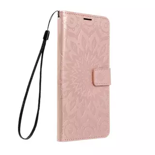Telefontok Xiaomi 11 Lite 5G NE / Mi 11 Lite - MEZZO mandala mintás rose gold mágneses szilikon keretes könyvtok