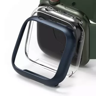 Ringke Slim műanyag védő keret Apple Watch 7 / 8 (45mm) okosórához kék+átlátszó