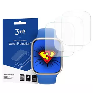 Védőfólia Apple Watch 7 (44 / 45 mm) - 3MK okosóra flexi védőfólia (3db)