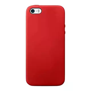 Telefontok iPhone 5/5S/SE - piros Pastel szilikon tok