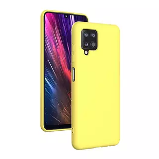 Telefontok Samsung Galaxy A12 Nacho - citromsárga szilikon tok