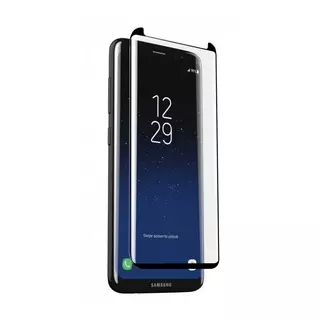Üvegfólia Samsung S9 Plus - Full Glue fekete kerettel ráhajlik az íves részre is