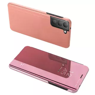 Telefontok Samsung Galaxy S21 FE - Rose Gold Clear View Tok
