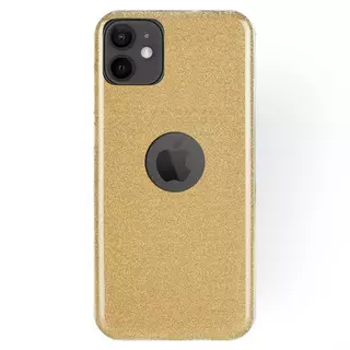 Telefontok iPhone 12 - Arany Shiny tok (Apple logónál kivágással)