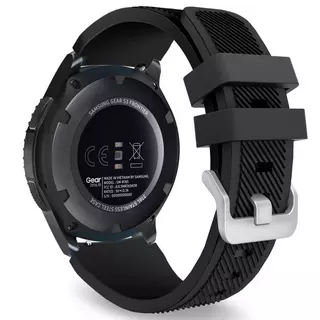 Huawei Watch GT / GT2 / GT2 Pro (46 mm) okosóra szíj - TECH-PROTECT Smoothband fekete szilikon szíj (22 mm szíj szélesség)