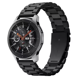 Huawei Watch GT / GT2 / GT2 Pro (46 mm) okosóra fémszíj - Spigen Modern Fit fekete fémszíj (22 mm szíj szélesség)