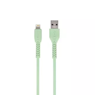 Kábel: Maxlife MXUC-04 - USB / Lightning zöld kábel, 3,0A, 1m
