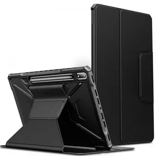 Tablettok Samsung Galaxy Tab S7 FE (SM-T730, SM-T733, SM-T736B) - INFILAND Multiple Angels fekete tablet tok