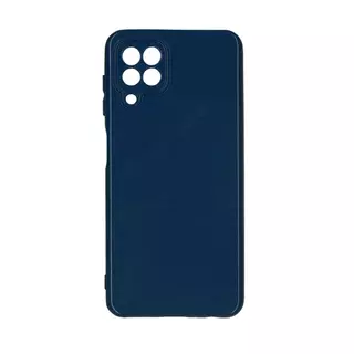 Telefontok Samsung Galaxy M22 - Jelly kék szilikon hátlap tok (csillámos)