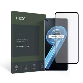Üvegfólia Realme 9i - HOFI fekete keretes kijezővédő üvegfólia