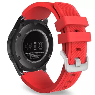 Huawei Watch 3 / Watch 3 Pro (46 mm) okosóra szíj - TECH-PROTECT Smoothband piros szilikon szíj (22 mm szíj szélesség)