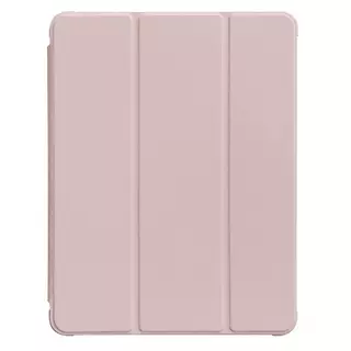 Tablettok iPad Pro 11 (2020) - pink smart case, átlátszó hátlappal, ceruza tartóval