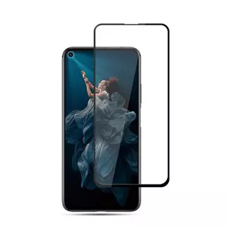 Üvegfólia Honor 20 / Honor 20 Pro / Huawei nova 5T - Super kemény tokbarát fólia fekete kerettel
