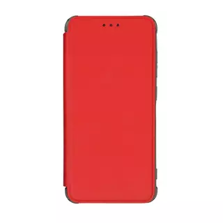 Telefontok Samsung Galaxy A52 / A52 5G / A52s 5G - Slim BookCover piros könyvtok, átlátszó ütésálló szilikon keretttel