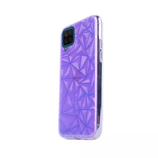 Telefontok Samsung Galaxy M12 - Neo lila, mintás műanyag hátlap tok, szilikon kerettel