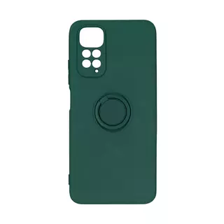 Telefontok Xiaomi Redmi Note 11S - Grip zöld szilikon tok, kitámasztó ujjgyűrűvel