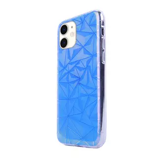 Telefontok iPhone 11 - Neo kék, mintás műanyag hátlap tok, szilikon kerettel
