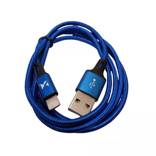 Kábel: Wozinsky WUC-L1B - USB / Lightning kék szövetkábel 1m kábel, 2,4A
