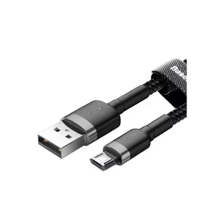 BASEUS Cafule - USB / MicroUSB fekete szövet adatkábel 1,5A, 2m 