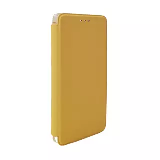 Telefontok Xiaomi Redmi Note 11 - Slim BookCover sárga könyvtok, átlátszó ütésálló szilikon kerettel