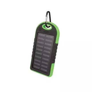 Powerbank: Setty - 2 USB napelemes fekete/zöld power bank 5000mAh
