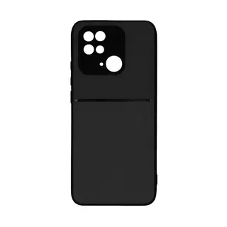 Telefontok Xiaomi Redmi 10C - Elegance fekete műanyag hátlap tok szilikon kerettel