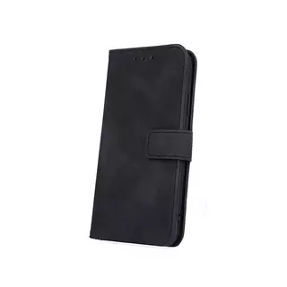 Telefontok Samsung Galaxy A22 5G - Smart Velvet fekete könyvtok tok, mágneses ráhajtófüllel 