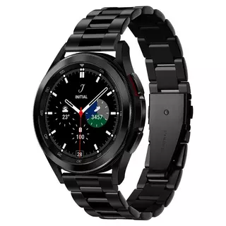 Samsung Galaxy Watch 4 (40 / 42 / 44 / 46 mm) okosóra fémszíj - Spigen Modern Fit fekete fémszíj (20 mm szíj szélesség)