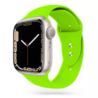 Apple Watch Series 4/5/6/7/8/9/Ultra/SE (42 / 44 / 45 / 49 mm) okosóra szíj - TECH-PROTECT ICONBAND Lime szilikon szíj