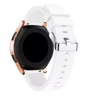Samsung Galaxy Watch 5 / 5 Pro 40 / 44 / 45 okosóra szíj - Tech-Protect Smoothband fehér szilikon szíj (20 mm szíj szélesség)