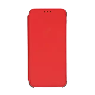 Telefontok Samsung Galaxy A22 5G - Slim BookCover piros könyvtok, átlátszó ütésálló szilikon kerettel