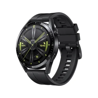 Huawei Watch GT3 (46 mm) okosóra szíj - Strap One fekete szilikon (22 mm)