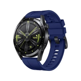 Huawei Watch GT3 (46 mm) okosóra szíj - Strap One kék szilikon (22 mm)