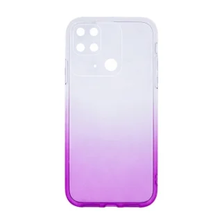 Telefontok Xiaomi Poco C40 - Gradient - átlátszó/lila átmenetes szilikon tok